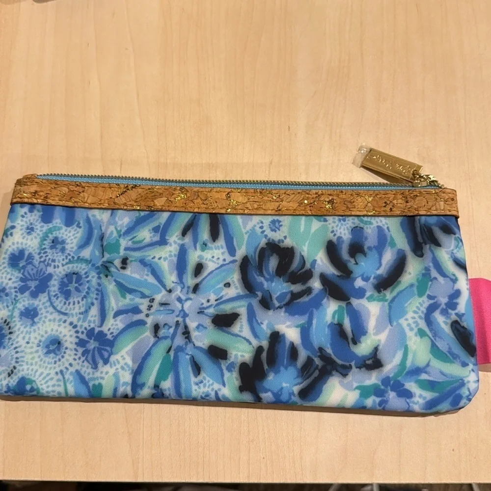 Lilly Pulitzer Pencil Case in Iris Blue High Maintenance NWOT